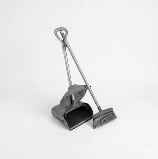 Kleensco Lobby Dust Pan Aluminum handle Set (Press lock)