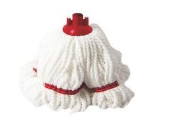 Kleensco Plastic Round Mop Micro fiber Yarn refill -200 ( Red / Blue )