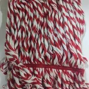 Kleensco Prill Loop End Type Flat Mop 6 Inch Refill  ( Super Red + White ) 400gm